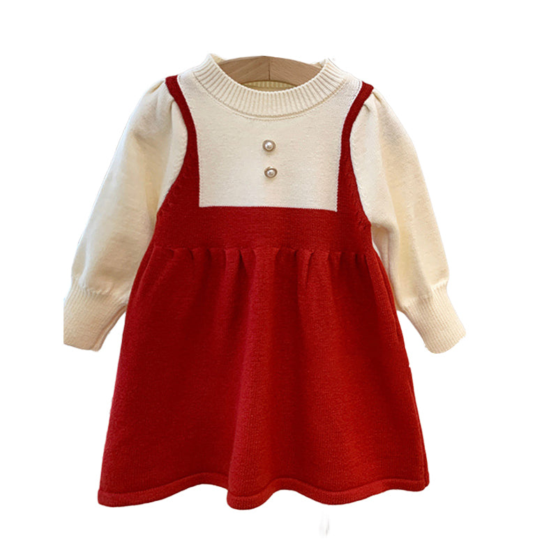 Baby Kid Girls Color-blocking Dresses Wholesale 221027272