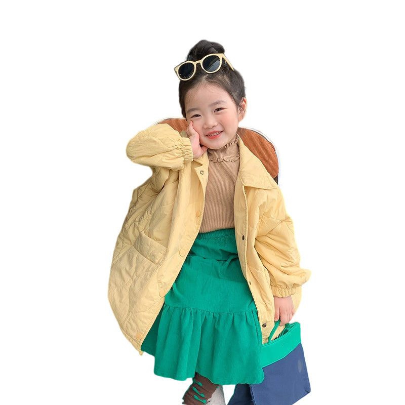 Baby Kid Girls Solid Color Coats Wholesale 221027315