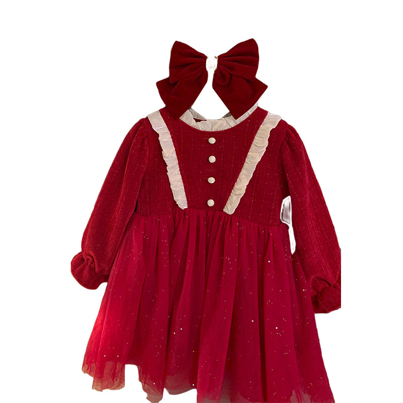 Baby Kid Girls Color-blocking Dresses Wholesale 221027575