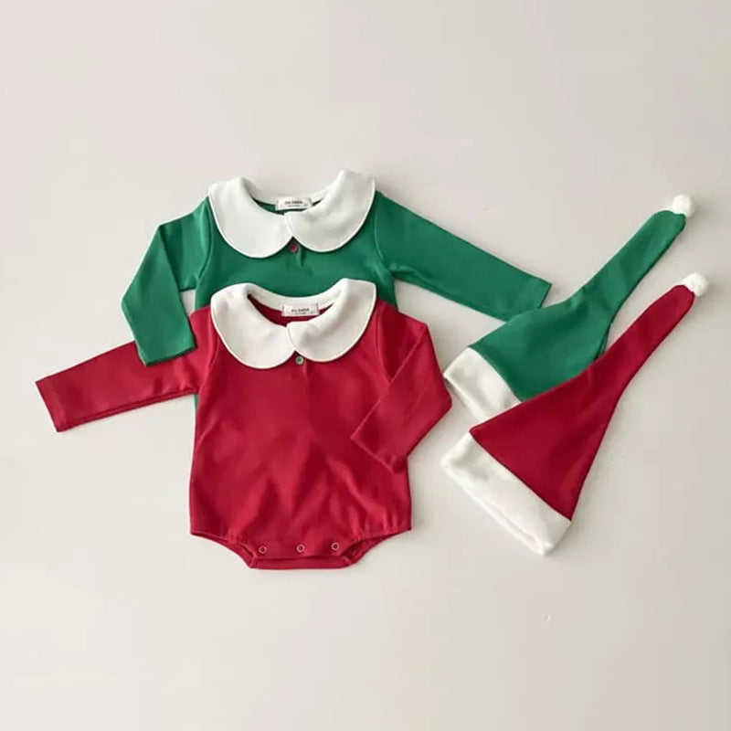 Baby Unisex Solid Color Christmas Pants Rompers Wholesale 221027601