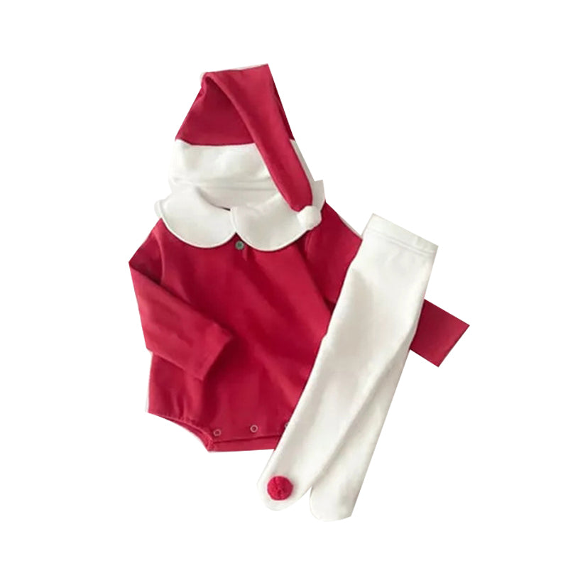 Baby Unisex Solid Color Christmas Pants Rompers Wholesale 221027601