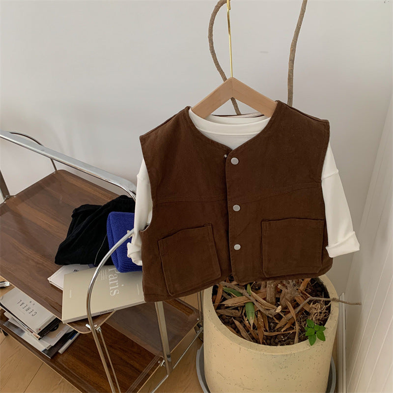 Baby Kid Boys Solid Color Vests Waistcoats Wholesale 22102783