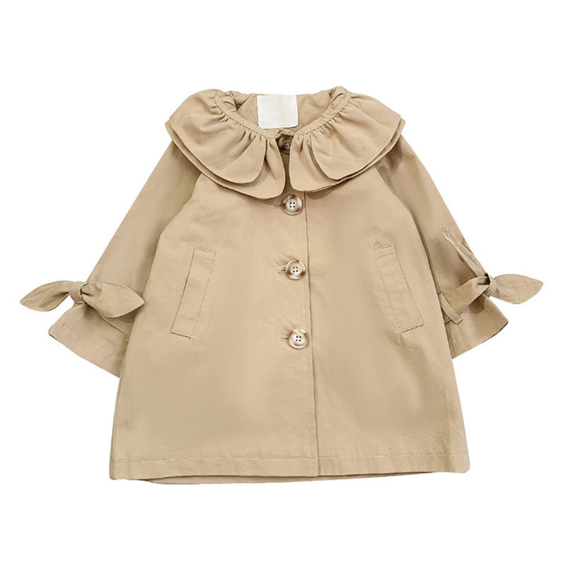 Baby Kid Girls Solid Color Coats Wholesale 22102791