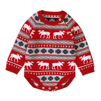 Load image into Gallery viewer, Baby Unisex Cartoon Print Christmas Rompers Wholesale 221028100
