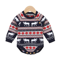 Load image into Gallery viewer, Baby Unisex Cartoon Print Christmas Rompers Wholesale 221028100
