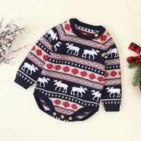 Load image into Gallery viewer, Baby Unisex Cartoon Print Christmas Rompers Wholesale 221028100
