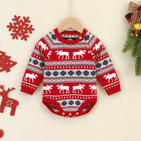 Load image into Gallery viewer, Baby Unisex Cartoon Print Christmas Rompers Wholesale 221028100
