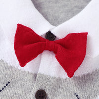 Load image into Gallery viewer, Baby Boys Color-blocking Bow Crochet Rompers Wholesale 221028102
