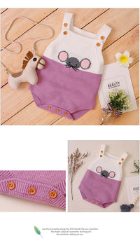 Load image into Gallery viewer, Baby Unisex Color-blocking Cartoon Print Rompers Wholesale 221028103
