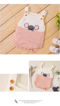 Load image into Gallery viewer, Baby Unisex Color-blocking Cartoon Print Rompers Wholesale 221028103
