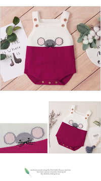 Load image into Gallery viewer, Baby Unisex Color-blocking Cartoon Print Rompers Wholesale 221028103
