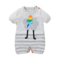 Load image into Gallery viewer, Baby Unisex Striped Cartoon Print Rompers Wholesale 221028104
