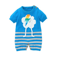 Load image into Gallery viewer, Baby Unisex Striped Cartoon Print Rompers Wholesale 221028104

