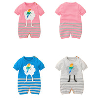Load image into Gallery viewer, Baby Unisex Striped Cartoon Print Rompers Wholesale 221028104
