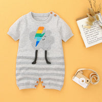 Load image into Gallery viewer, Baby Unisex Striped Cartoon Print Rompers Wholesale 221028104
