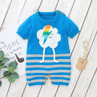 Load image into Gallery viewer, Baby Unisex Striped Cartoon Print Rompers Wholesale 221028104

