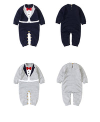Load image into Gallery viewer, Baby Unisex Color-blocking Bow Jumpsuits Wholesale 221028107
