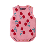 Load image into Gallery viewer, Baby Girls Fruit Crochet Print Rompers Wholesale 221028109
