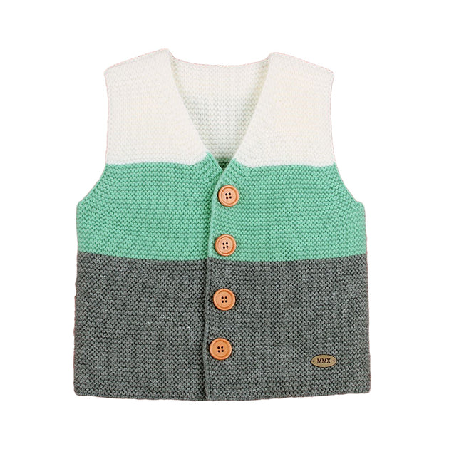 Baby Unisex Color-blocking Crochet Vests Waistcoats Wholesale 22102814 ...