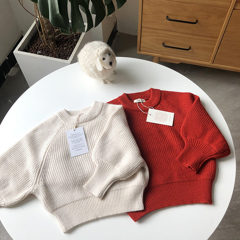 Baby Kid Girls Solid Color Sweaters Knitwear Wholesale 221028142