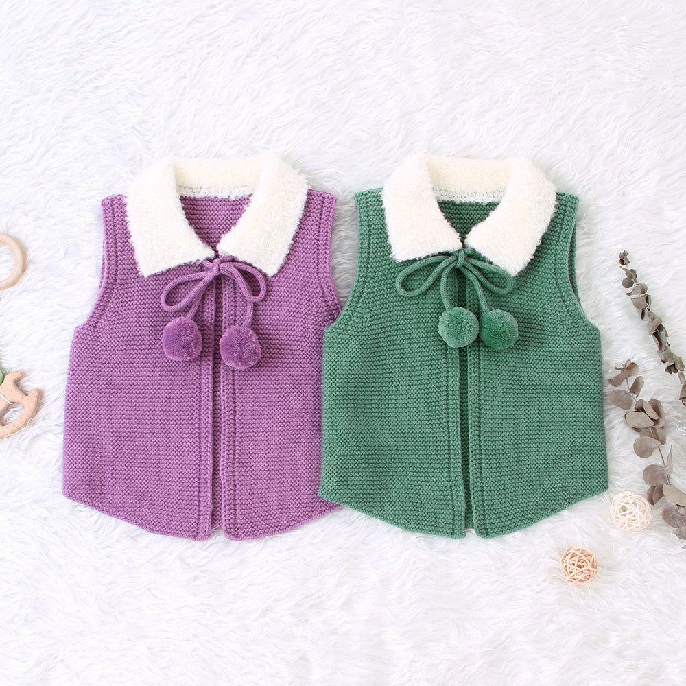 Baby Kid Unisex Solid Color Crochet Vests Waistcoats Wholesale 22102831