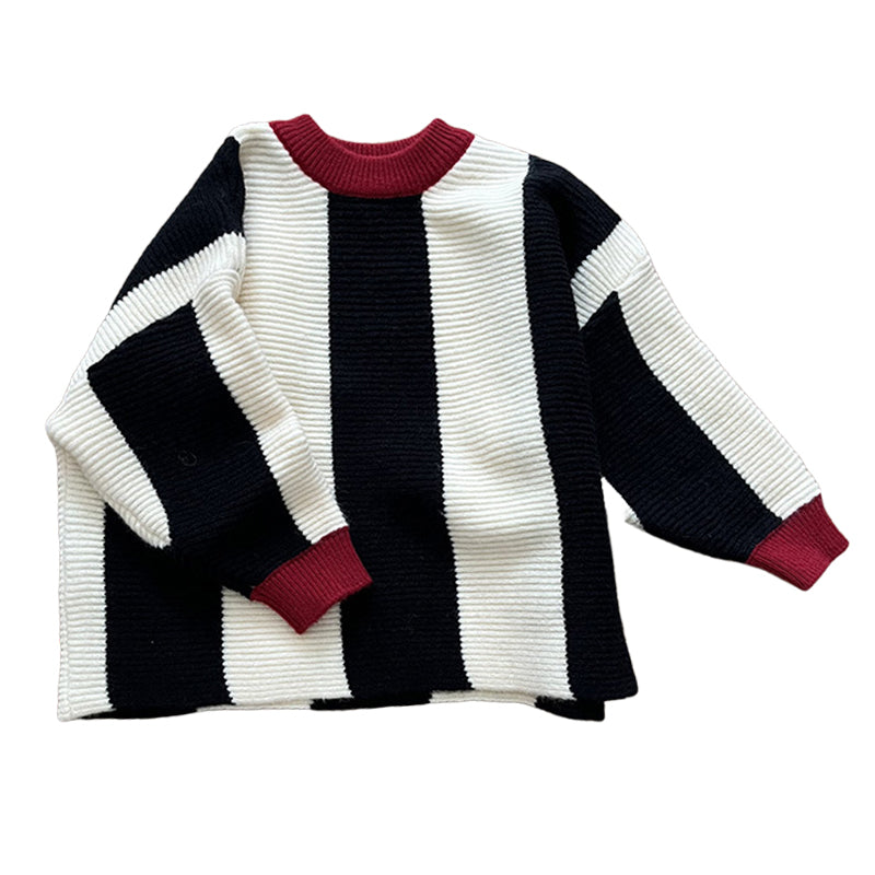 Baby Kid Girls Striped Sweaters Wholesale 221028431