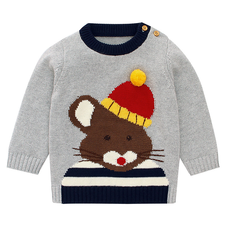 Baby Unisex Animals Cartoon Crochet Sweaters Wholesale 22102845