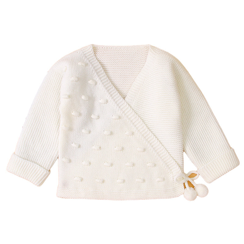 Baby Unisex Solid Color Crochet Cardigan Wholesale 22102847