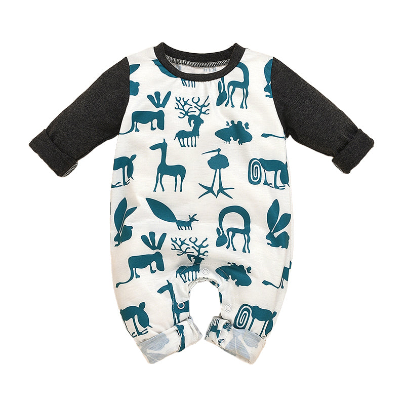 Baby Unisex Animals Print Jumpsuits Wholesale 22102848
