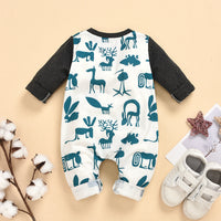 Load image into Gallery viewer, Baby Unisex Animals Print Jumpsuits Wholesale 22102848

