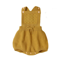 Load image into Gallery viewer, Baby Unisex Solid Color Bow Crochet Rompers Wholesale 22102851
