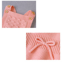 Load image into Gallery viewer, Baby Unisex Solid Color Bow Crochet Rompers Wholesale 22102851
