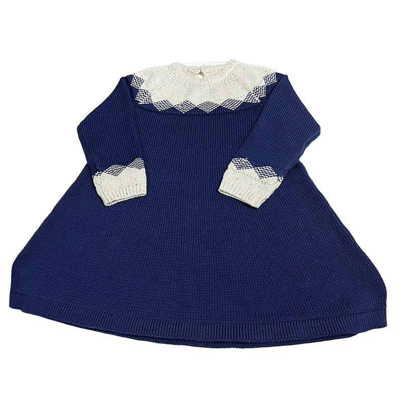 Baby Kid Girls Color-blocking Knitwear Dresses Wholesale 221028538