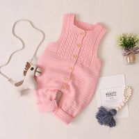 Load image into Gallery viewer, Baby Unisex Solid Color Knitwear Jumpsuits Wholesale 22102855
