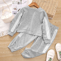 Load image into Gallery viewer, 2 Pieces Set Baby Kid Girls Solid Color Bow Tops And Pants Wholesale 221028551
