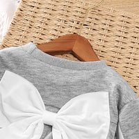 Load image into Gallery viewer, 2 Pieces Set Baby Kid Girls Solid Color Bow Tops And Pants Wholesale 221028551
