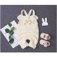 Load image into Gallery viewer, Baby Girls Solid Color Knitwear Jumpsuits Wholesale 22102856
