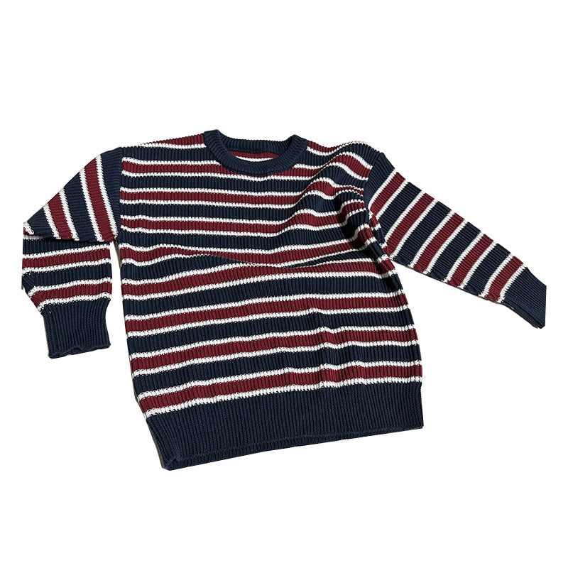Baby Kid Unisex Striped Crochet Sweaters Wholesale 221028565