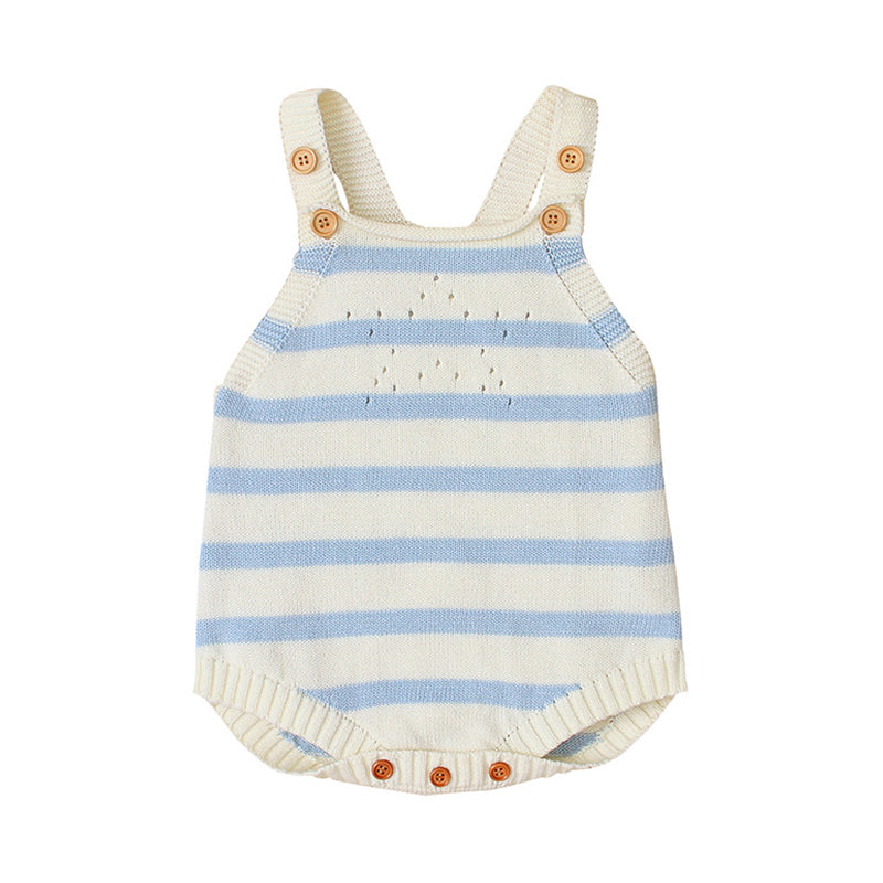 Baby Unisex Striped Knitwear Rompers Wholesale 22102857