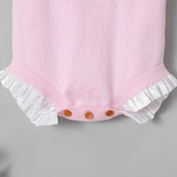 Load image into Gallery viewer, Baby Girls Solid Color Bow Knitwear Rompers Wholesale 22102859
