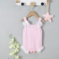 Load image into Gallery viewer, Baby Girls Solid Color Bow Knitwear Rompers Wholesale 22102859
