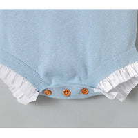 Load image into Gallery viewer, Baby Girls Solid Color Bow Knitwear Rompers Wholesale 22102859
