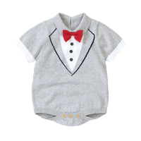 Load image into Gallery viewer, Baby Boys Bow Knitwear Rompers Wholesale 22102860
