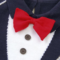 Load image into Gallery viewer, Baby Boys Bow Knitwear Rompers Wholesale 22102860
