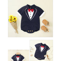 Load image into Gallery viewer, Baby Boys Bow Knitwear Rompers Wholesale 22102860
