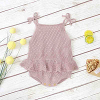 Load image into Gallery viewer, Baby Girls Solid Color Knitwear Rompers Wholesale 22102861

