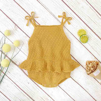 Load image into Gallery viewer, Baby Girls Solid Color Knitwear Rompers Wholesale 22102861
