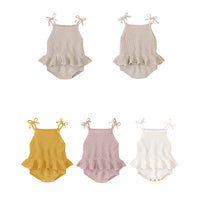 Load image into Gallery viewer, Baby Girls Solid Color Knitwear Rompers Wholesale 22102861
