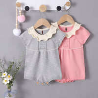 Load image into Gallery viewer, Baby Girls Solid Color Knitwear Rompers Wholesale 22102862
