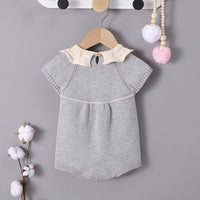 Load image into Gallery viewer, Baby Girls Solid Color Knitwear Rompers Wholesale 22102862
